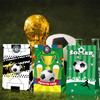 European World Cup Football Green Field Sticker Set in Cowhide Paper Bag
