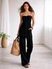 Stylish Women's Summer Minimalist Camisole Pantsuit Set