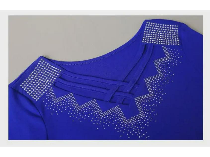 Autumn 2022 Fashion: Slim Fit V-Neck Long-Sleeve Women's Top with Mesh and Sparkling Detailing