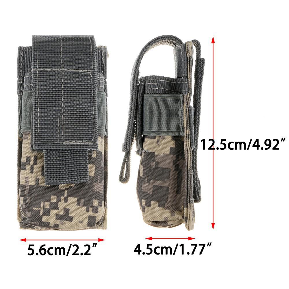 M5 Tactical Flashlight Bag: Compact Military Molle Waist Accessory Bag