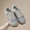 Fashion Dirty Little White Shoes Burst Fire Casual Flat-bottomed Sequined Star Board Shoes Lace-up Casual Shoes