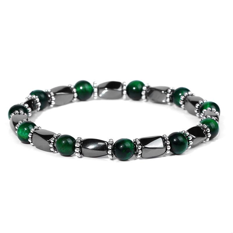 

Браслет из натуральных камней с бусинами для женщин и мужчин, аметисты, кристаллы, кварцы, аквамарины, нефрит, агаты, эластичный браслет Bracelet Style K