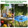 1,8W geteilte Solar-Wasserspringbrunnen, leistungsstarke Wasserpumpe, mit 6 Düsen und Filter, DIY-Wasserspiele, DIY-Vogelbad Gartenteich