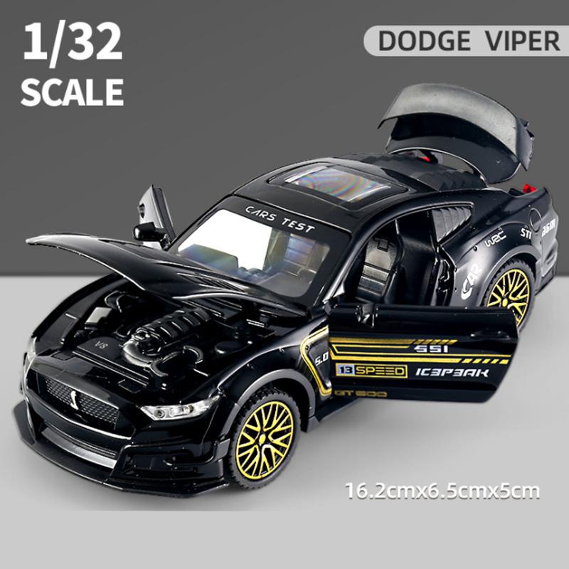 1/32 Ford Mustang Shelby GT500 Alloy Sports Car Model Diecast & Toy Vehicles Metal Car Model Simulation Collection Children Gift