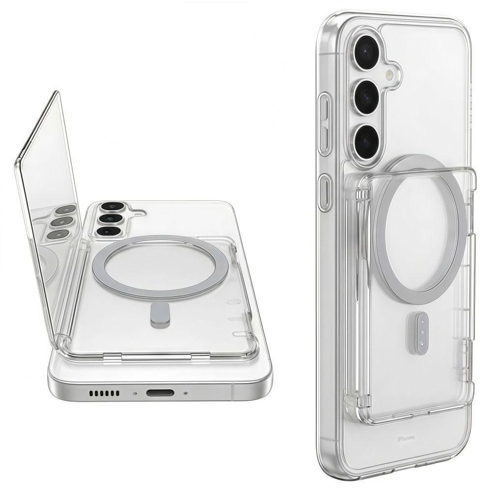 Transparent For MagSafe Card Sleeve Shockproof Wallet Phone Case  For Magnetic Phone