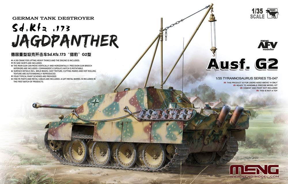 Meng Model German Jagdpanther G2 Tank Destroyer Plastic Model MTS047 1/35 Sd.Kfz.173