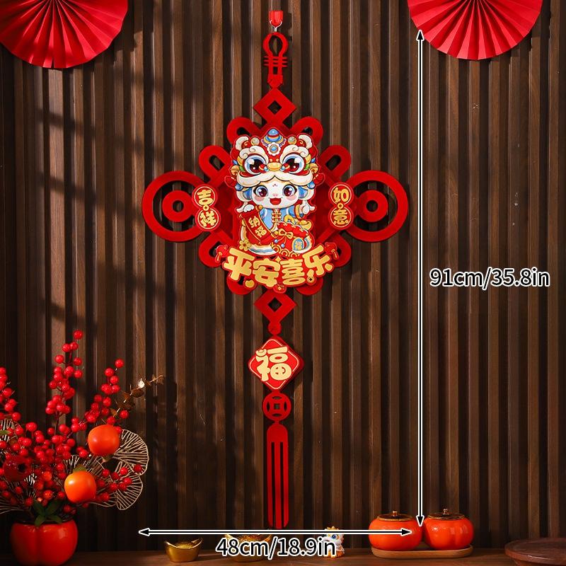 2025 Chinese New Year Hanging Ornament Chinese Spring Festival Decor Pendant Traditional New Year Tassels Door Window Decor