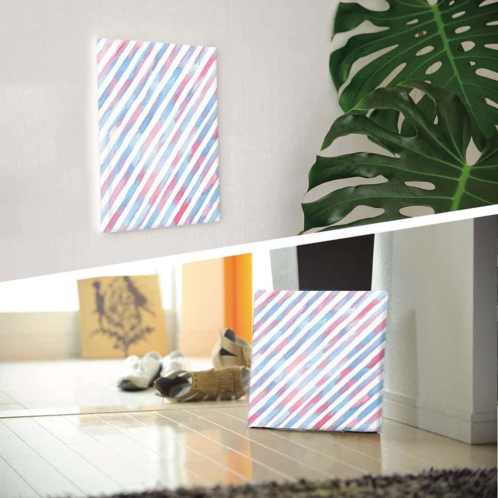 Lib Nordic Border Art 57cm Fabric Panel Blue Made In Japan Stylish Interior Living Room