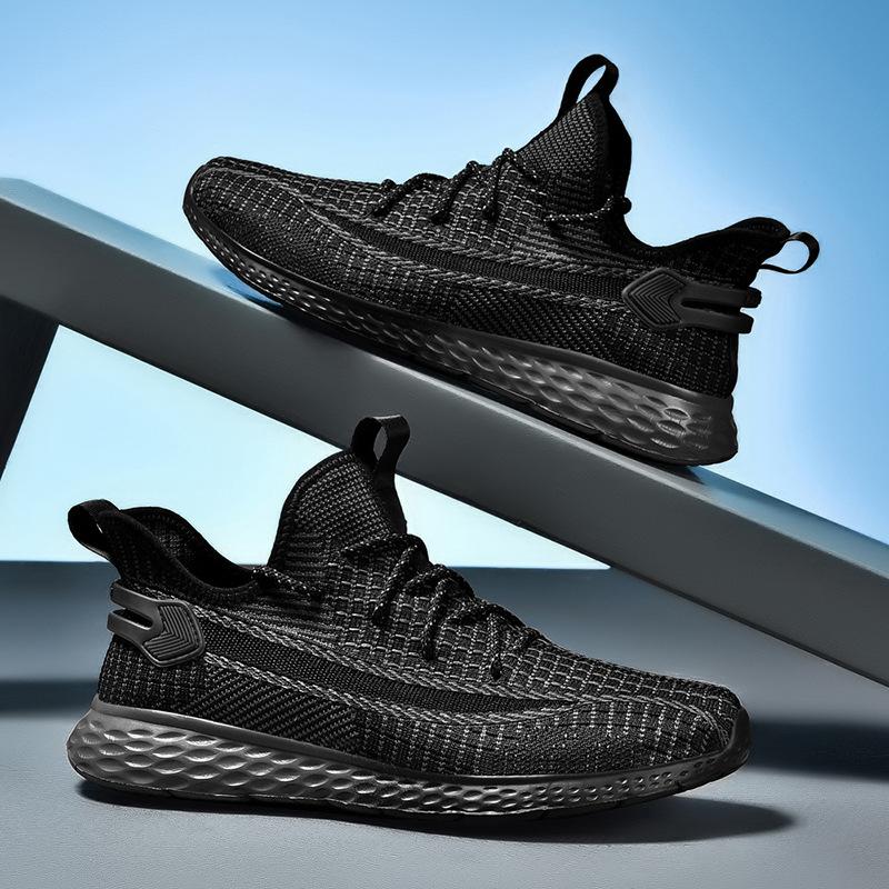 Summer new large-size casual sneakers fashionable fly-woven mesh breathable coconut sneakers