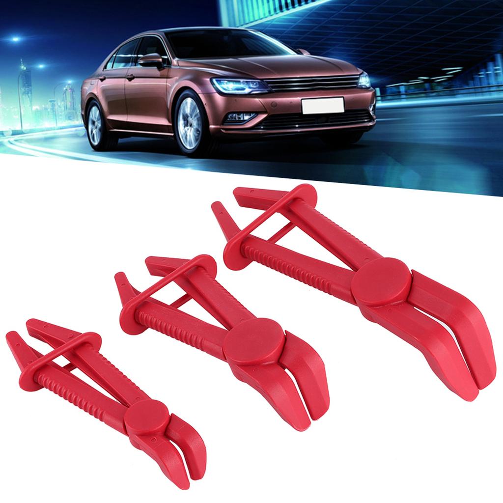 3 st set med flexibla nylonklämmor för slangar, för broms, bränsle, gas, kylarvätska och kylarslangar