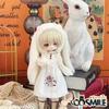 Japanese Lop-eared Rabbits Bunny Cute White Pajamas Hat Dress Skirt Costume 1/6 Size BJD Doll Accessories Doll's Clothes DJ Sep