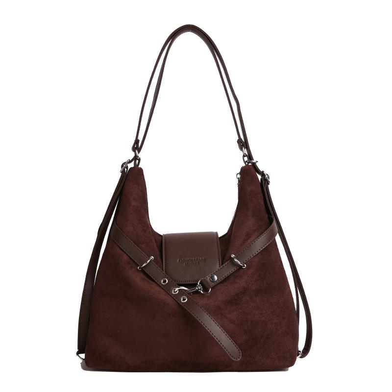 Vintage Fashion Backpack Women Faux Suede Daily Casual Shoulder Bag Designer Luxury Crossbody Bags Shopping Travel Handbags