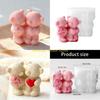 F26C Romance Bear Silicone Mold For Candle Soap Making Easily Release Design Mould