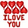 Red Heart-shaped Balloons with the Words "I Love You" Are Suitable for Decoration At Valentine's Day, Proposal Ceremonies and Wedding Parties.