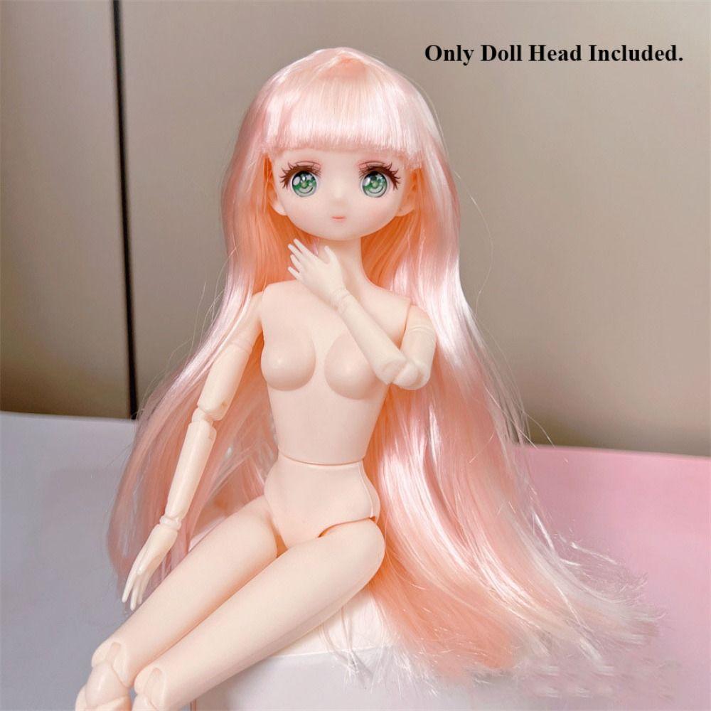 With Gold Brown Hair Doll Head High Quality 10 Styles Plastic Black Long Hair Europe Red Hair 1/6 BJD Doll/30cm Doll
