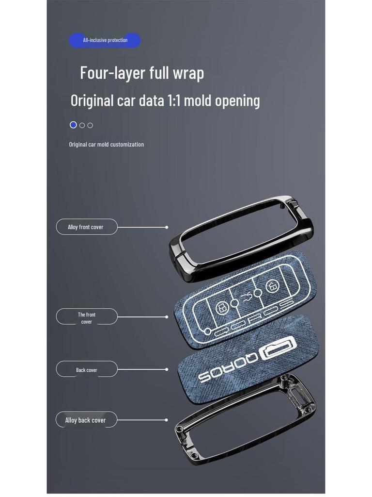 Qoros Key Covers: Compatible with Qoros 5, 2020 Qoros 7, Qoros 3 Urban SUV - Creative Car Bag Buckle Included