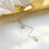 ANENEJERY Women's Necklace Simple Personality Water Drop Necklace Fashion Versatile Hollow Necklace