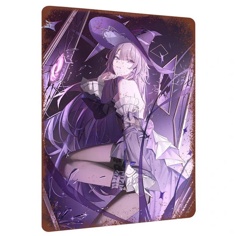 

Anime Style Beautiful Girl Metal Iron Painting Living Room Bedroom Wall Art Decorative Hanging Ornament 20x30cm（7.8x11.8inch）