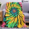 Tie Dye Swirl Ultra Soft Sherpa Fleece Blanket Fluffy Warm Halloween Cozy Throw for Sofa Couch Bedroom Gift All Season