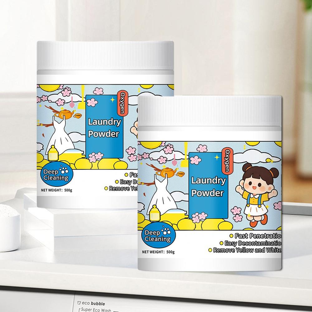 1/2 Stück 50g Kraftvolles Sauerstoff-Reiniger Pulver Tragbar Hyperkonzentriert Starker Fleckenentferner Reinigungsstaub Reiniger Entferner