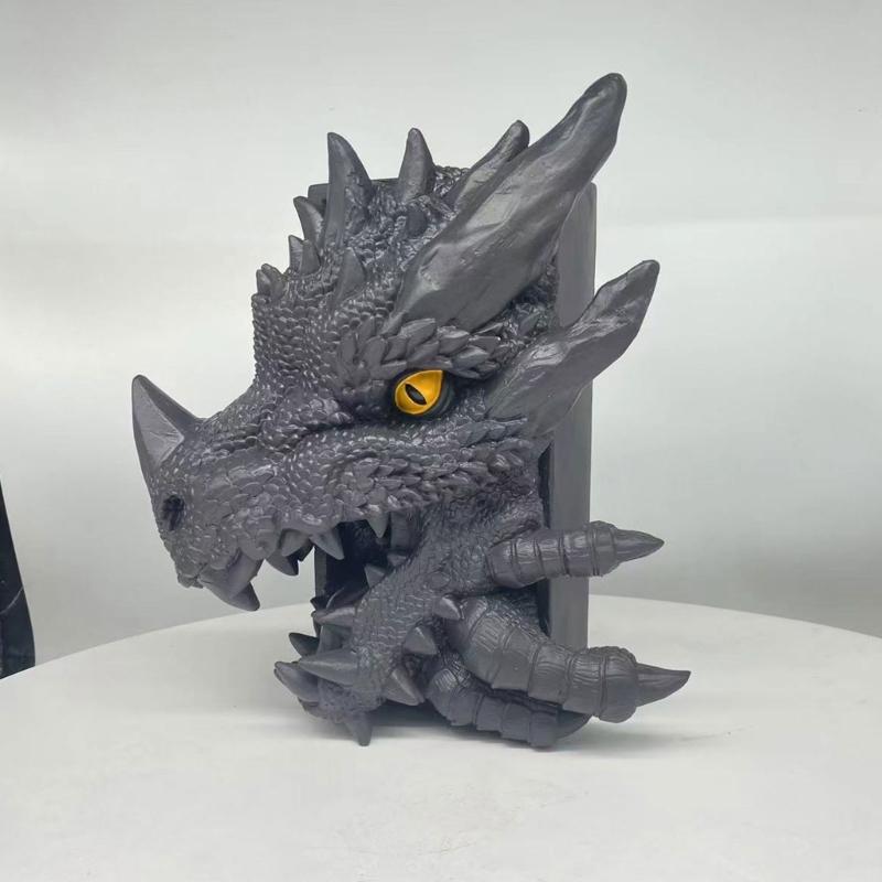 Dragon Head Miniatures Display Sculpture Toy Birthday Gift Windowsill Desk Office Desk Supply