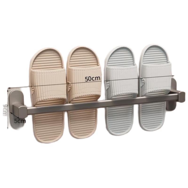 HANDUNYOU Wall-Mounted Space Aluminum Bathroom Slipper Rack