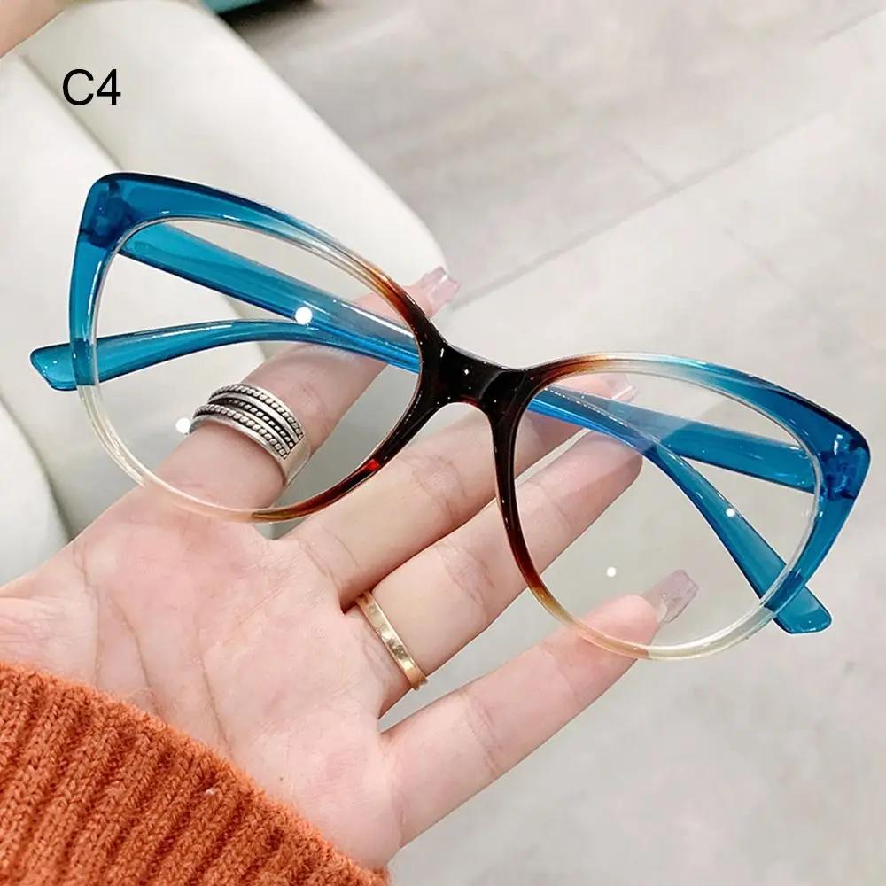 

Blue Lightweight Blocking Eyeglasses Vintage Style UV400 Plain Eyeglasses Optical Eyeglass Frames for Female Male