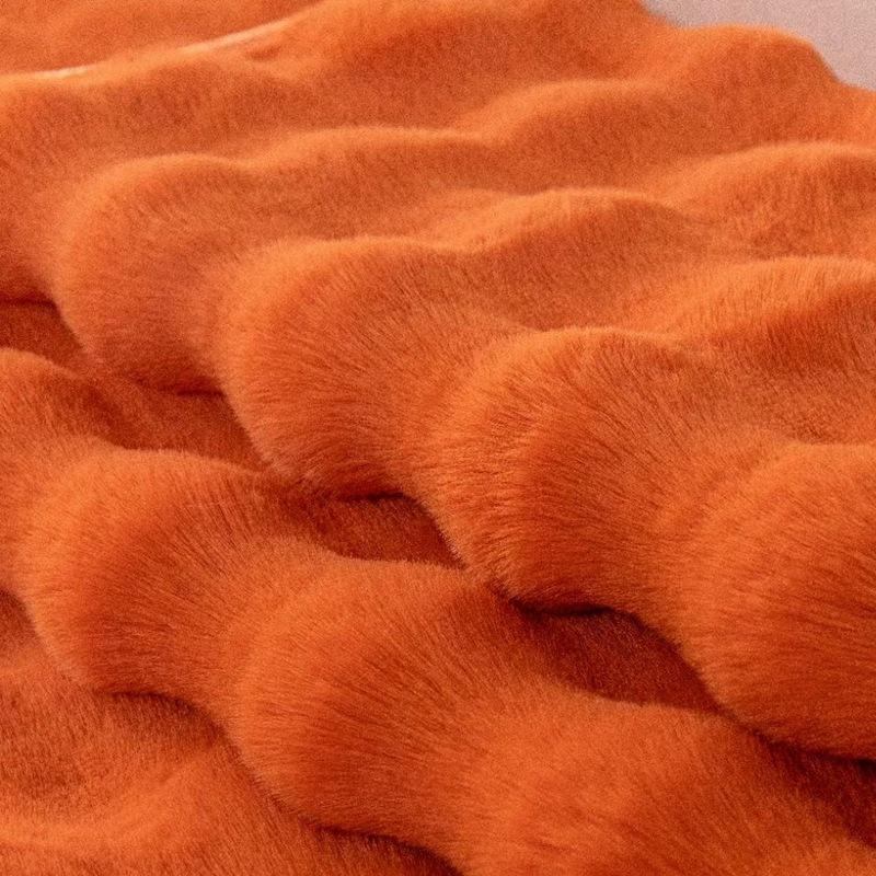 Rabbit Plush Cream Style Sofa Cushion Thickened Fleece Cushion Leather Non-Slip Sofa Cover Cover Cloth