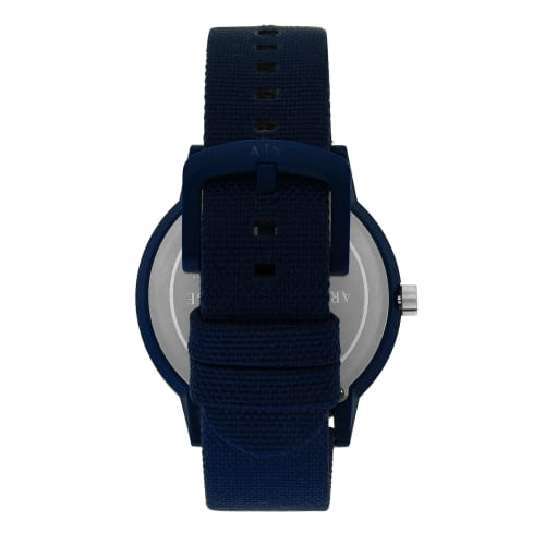Armani Exchange Solar-Powered Blue Fabric Watch