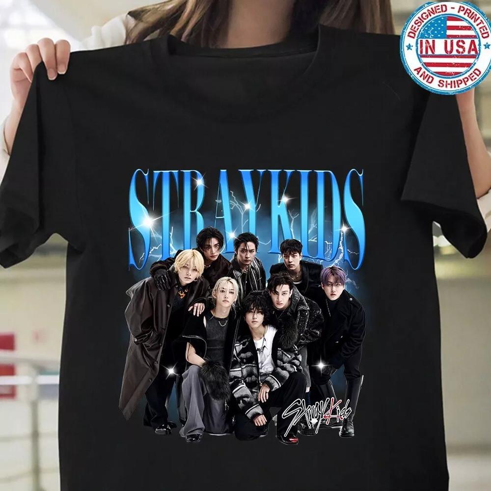 

Stray Kids ДОМИНИРУЮТ Мировой Тур США Подарок Для Фанатов Полноразмерная Унисекс Футболка S-5XL XXXL