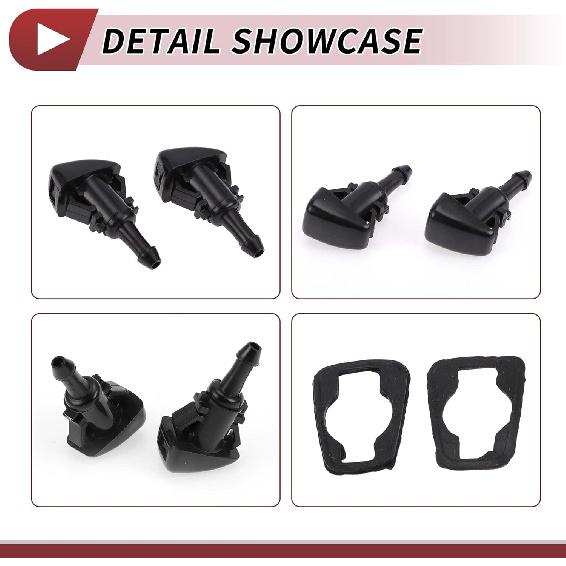 2pcs Windshield Washer Nozzle for Chevrolet Silverado 1500 2014-2019 for Chevrolet Suburban 2015-2020 Front Windshield Spray Nozzles Wiper Spray