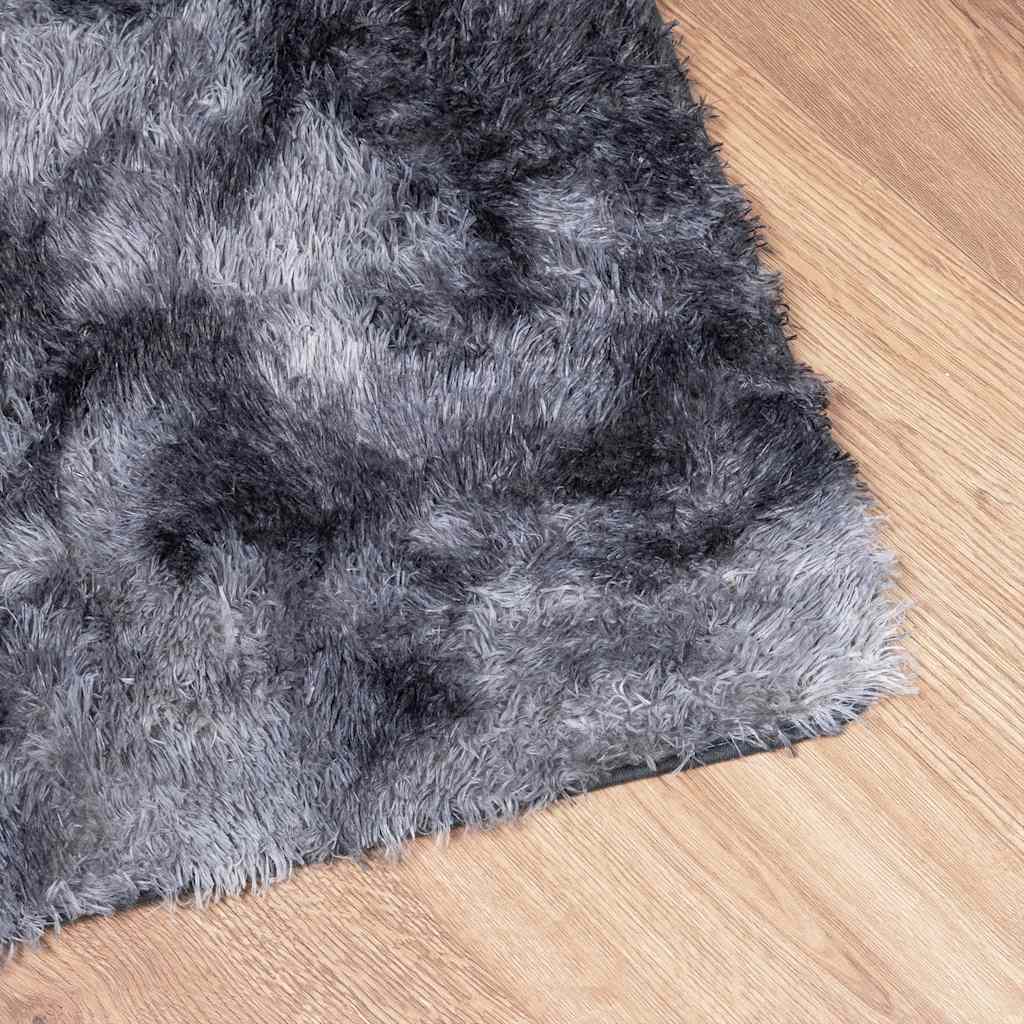 Shaggy High Pile Carpet NAVARRA Dark Grey 160 x 160 cm Polyester