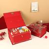 Elegant Chinese Wedding Gift Box - Large Capacity, Flip-top Packaging for Candy and Favors