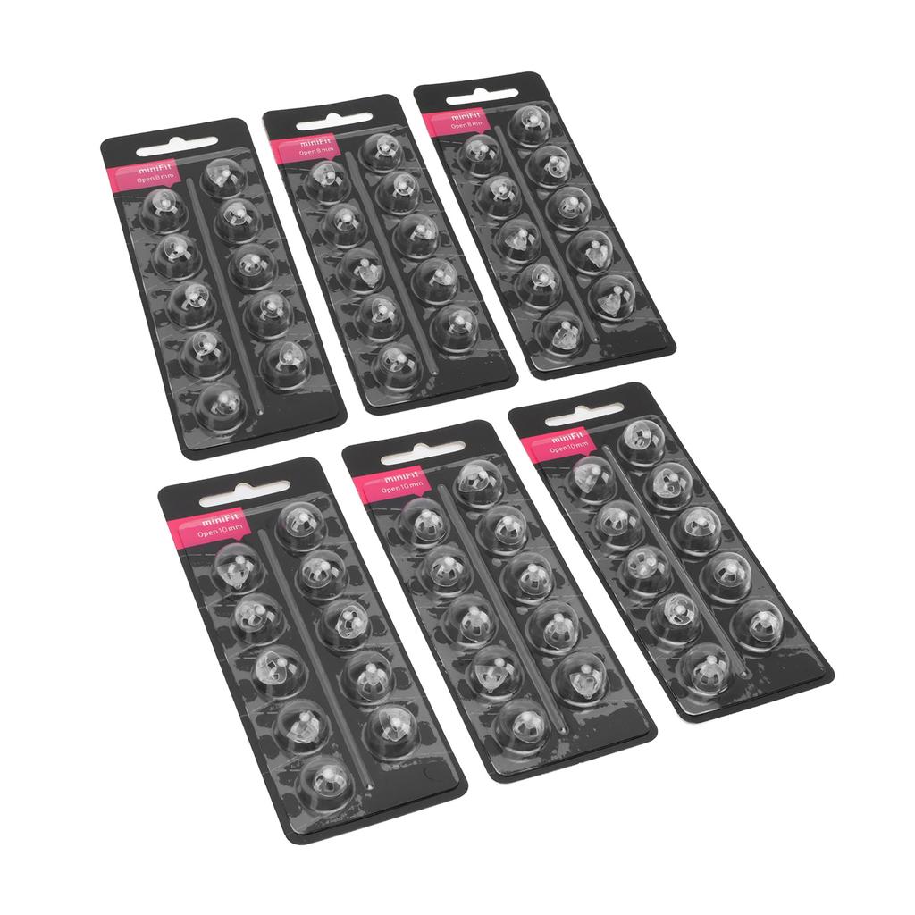 30pcs Sound Aid Domes Open Fit Sound Aid Domes Open Fit Sound Amplifier Tips for Minifit Black