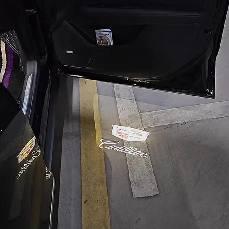 2PCS Car Door Welcome Light Ghost Shadow Projector Logo Lamp For Cadillac SRX XT4 XT5 XT6 ATS XTS CTS CT6 ATS SRX XTS CT4 CT5