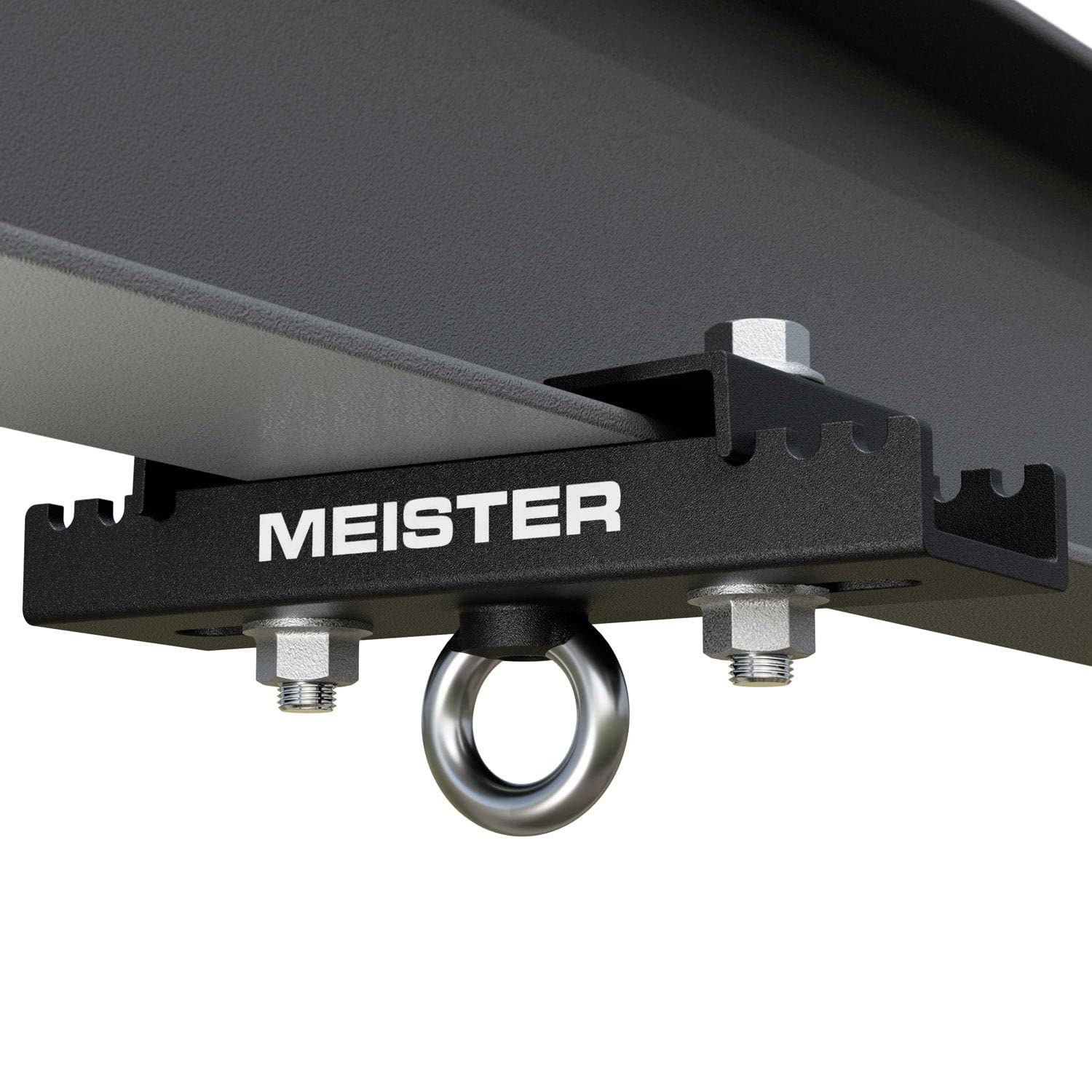 

Meister Beam Clamp Hanger Mount for Boxing & MMA Heavy Bag Suspension Straps, Ceiling Fixture, Black, 3.5 and 5.5