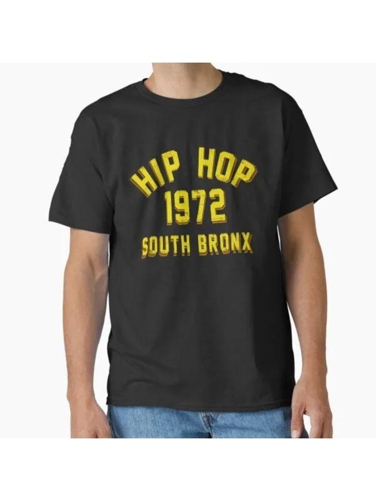 Hiphop 50th Anniversary Commemoration Unisexs Tshirt Graffiti Breakdance Pattern Embroidered Tshirt Casual Streetwear