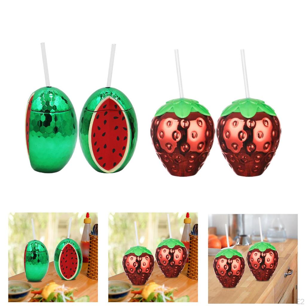 2 Pieces Water Bottle Fruit Novelty Drinking Cups for Bar Picnic Children