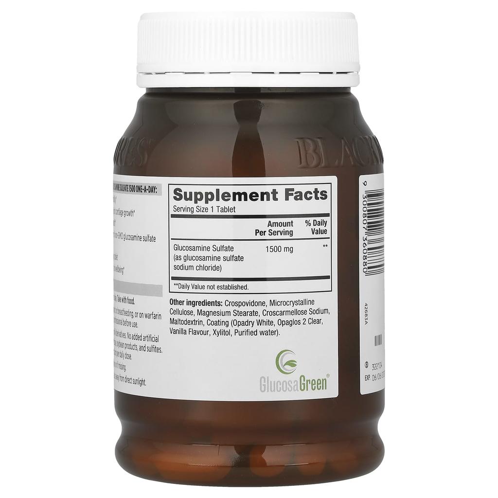 Glucosamine Sulfate One-A-Day, Vanilla, 1,500Mg, 180 Tablets