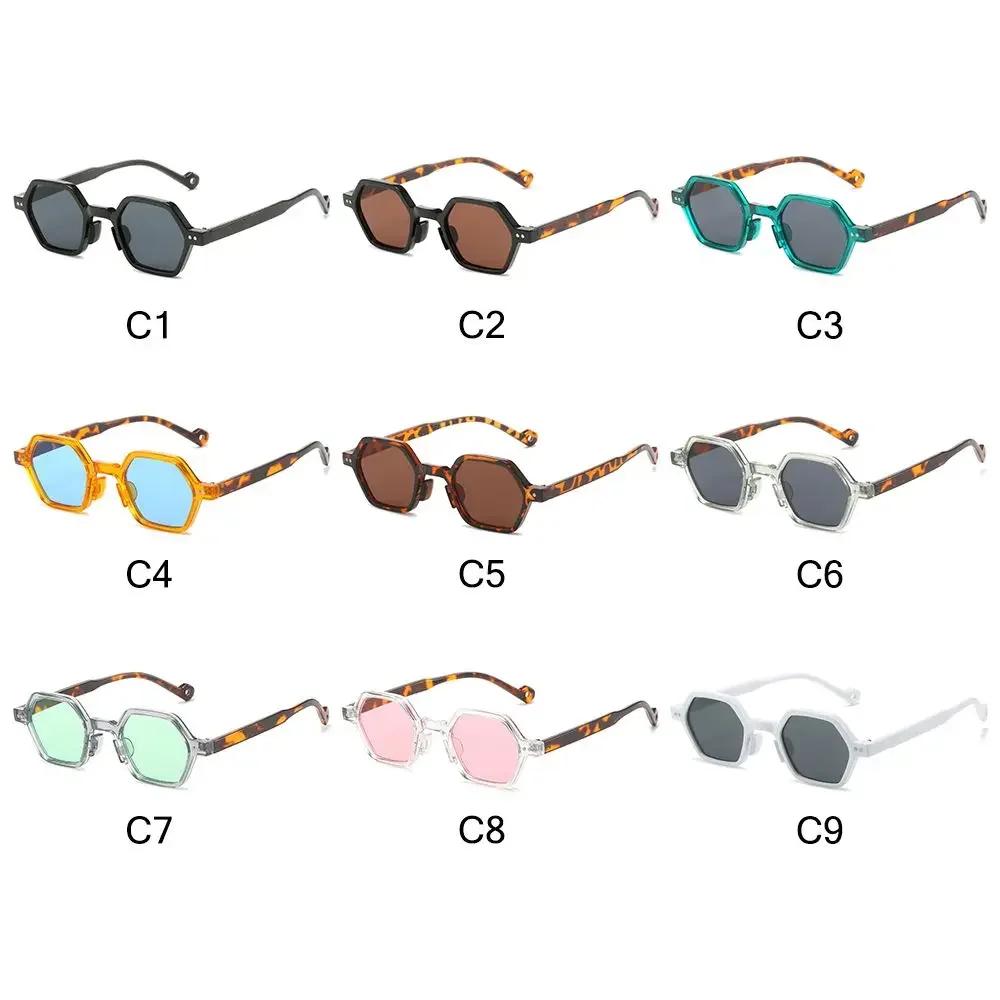 Vintage Small Frame Sunglasses For Men Brand Designer Sun Glasses Male Multicolor Mirror Punk Women Shades Anti UV400 Goggles