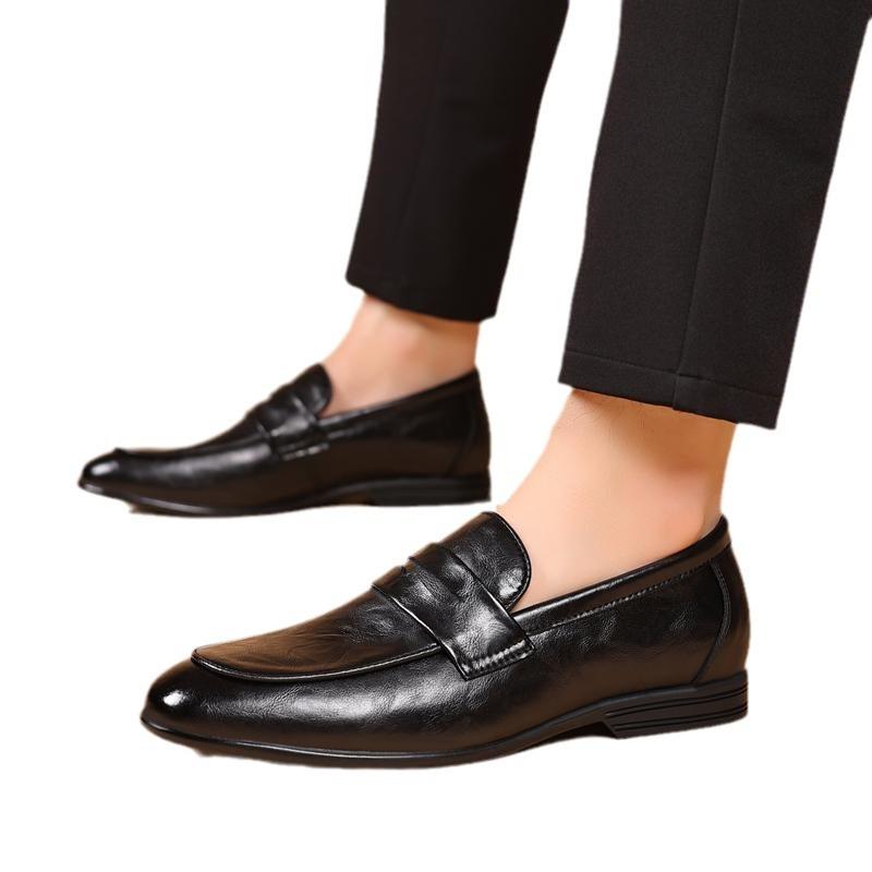 2025 Direct Sale Casual Doudou Shoes Loafers Lazy One Pedal Casual Men's Leather Shoes Trend Versatile Men's Shoes