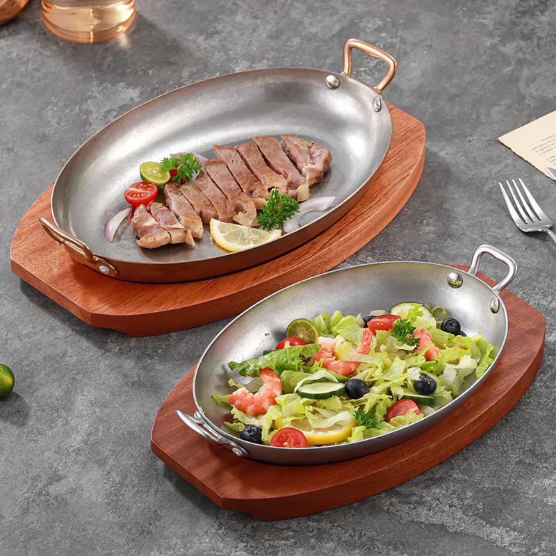 304 Stainless Steel Rose Gold Oval Serving Platter