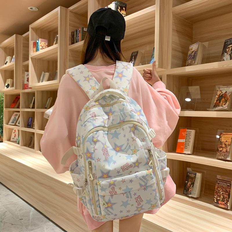 New Schoolbag Small Fresh Cute Girl Ins Japanese Cartoon Graffiti Junior High School High School Students Large Capacity Backpack