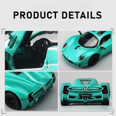 1:36 Pagani Utopia Zonda Huayra Toyota Cruiser Sports Car Model Toy Pull Back Doors Opened Vehicles Models Presents for Kids