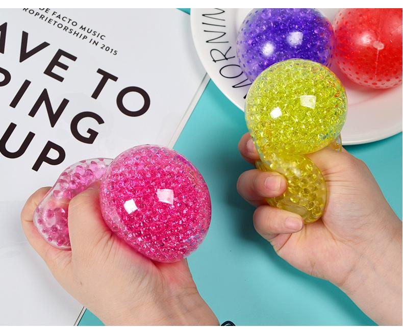 Colored Netless Bead Ball Colored Water Bead Ventilatory Ball Adult and Child Squeeze Squish Stress Relieving and Kneading Toys