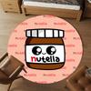 1pc Nutella Round Chair mat Area Rug - Non-Slip, Floor Mat for Office, Bedroom, home decor Christmas Gift p0811209
