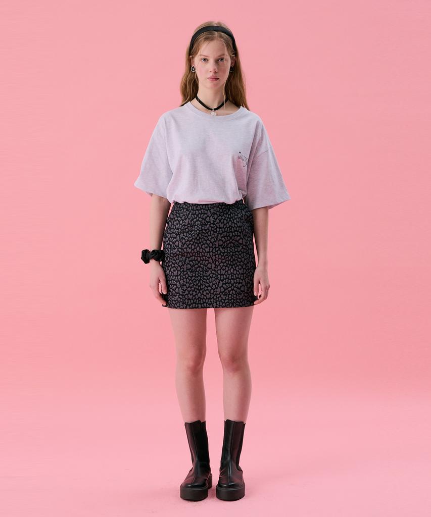 Jun Jun Space Vol11.Leopard Mini Skirt_Black(Vol11.Leopard Mini Skirt_Black)