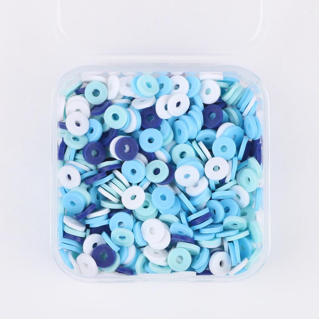 500pcs 6mm Clay Beads Slice Polymer Clay Spacer Beads Chip Disk Round Heishi Beads For Jewelry Making DIY Handmade Accessories