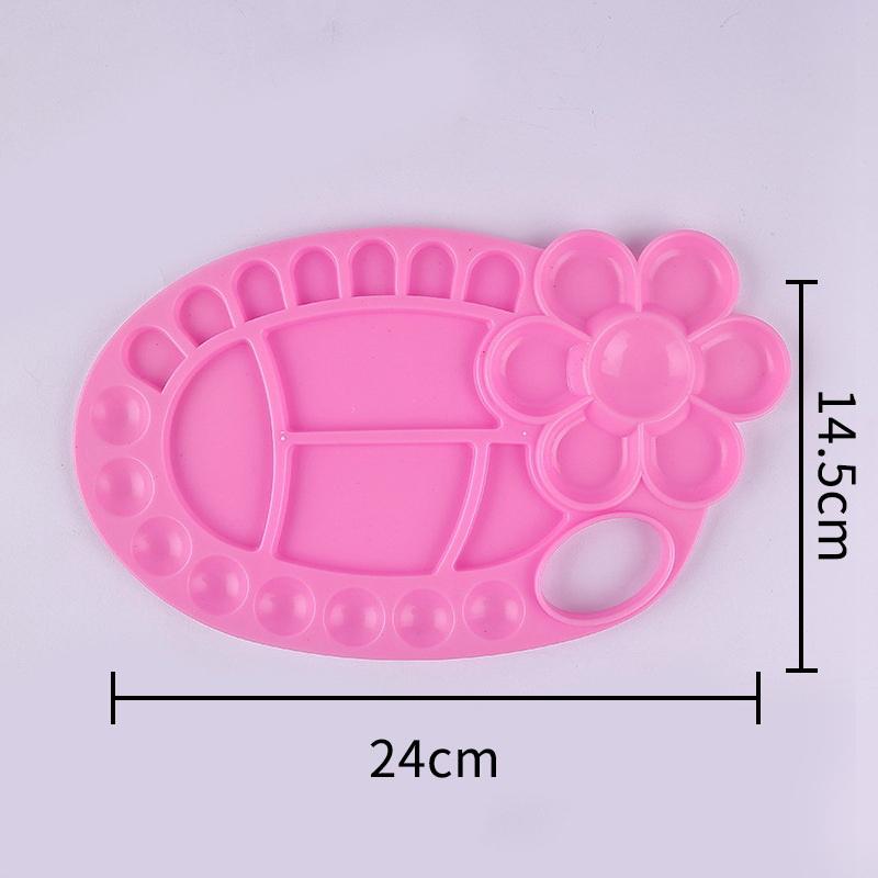 Clover Shaped Multi Compartment Paint Palette Portable Art Painting Tray Pigment Mixing Plate Artist Drawing DIY Craft Supplies