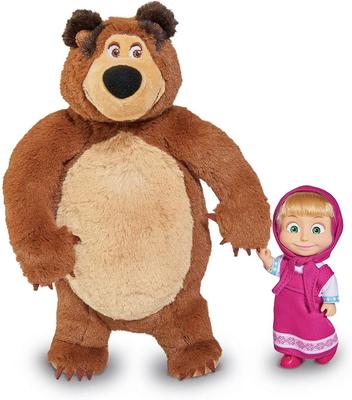 Set Păpuși Masha și Ursul ViTheart Masha și Ursul 25 cm Set Jucării de Pluș Masha Cu Urs